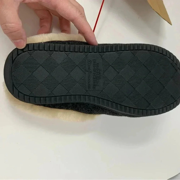 NEW Dearfoams Womens Small 5-6 Wool-Blend Clog Slippers Slip-On Faux Fur Lined - Picture 4 of 8